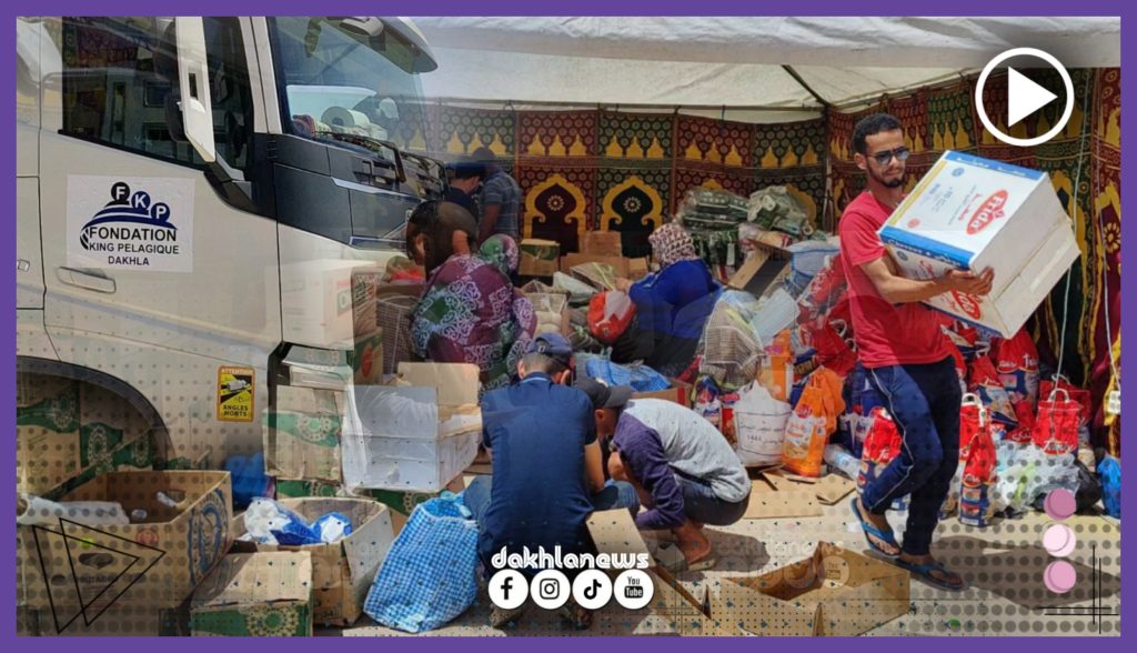 الــداخلة.. استمرار عمــليات تـجميع ونقــل المســاعدات العينيــة لفـائدة ضحــايا زلــزال الـأخيــر